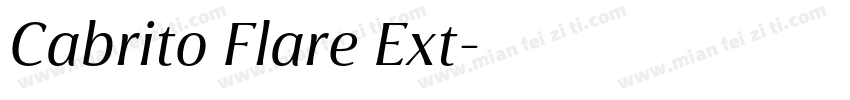Cabrito Flare Ext字体转换